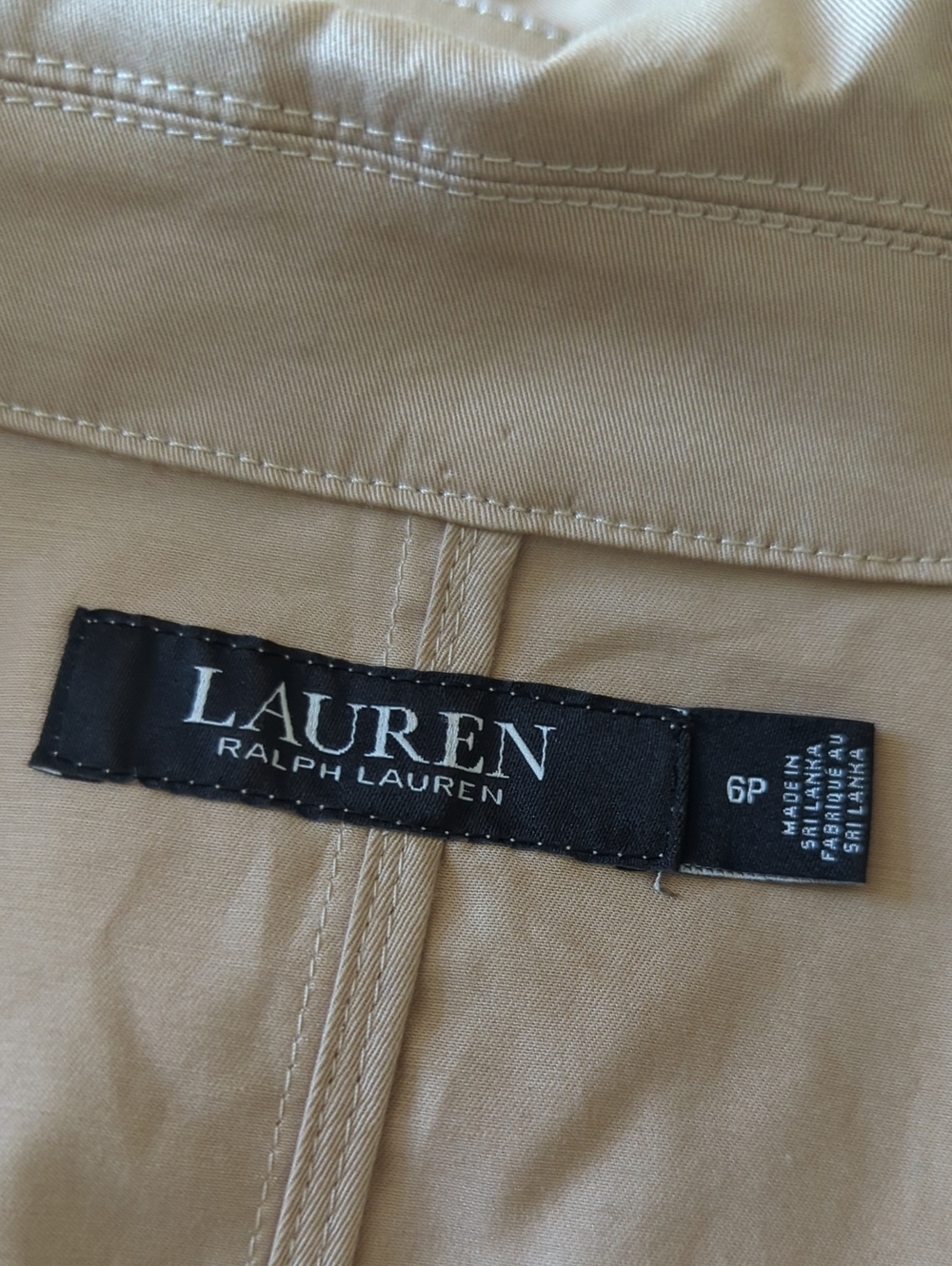 Lauren Ralph Lauren Micro-Sanded Sleeveless Twill Button Trench Dress - Picture 9 of 10